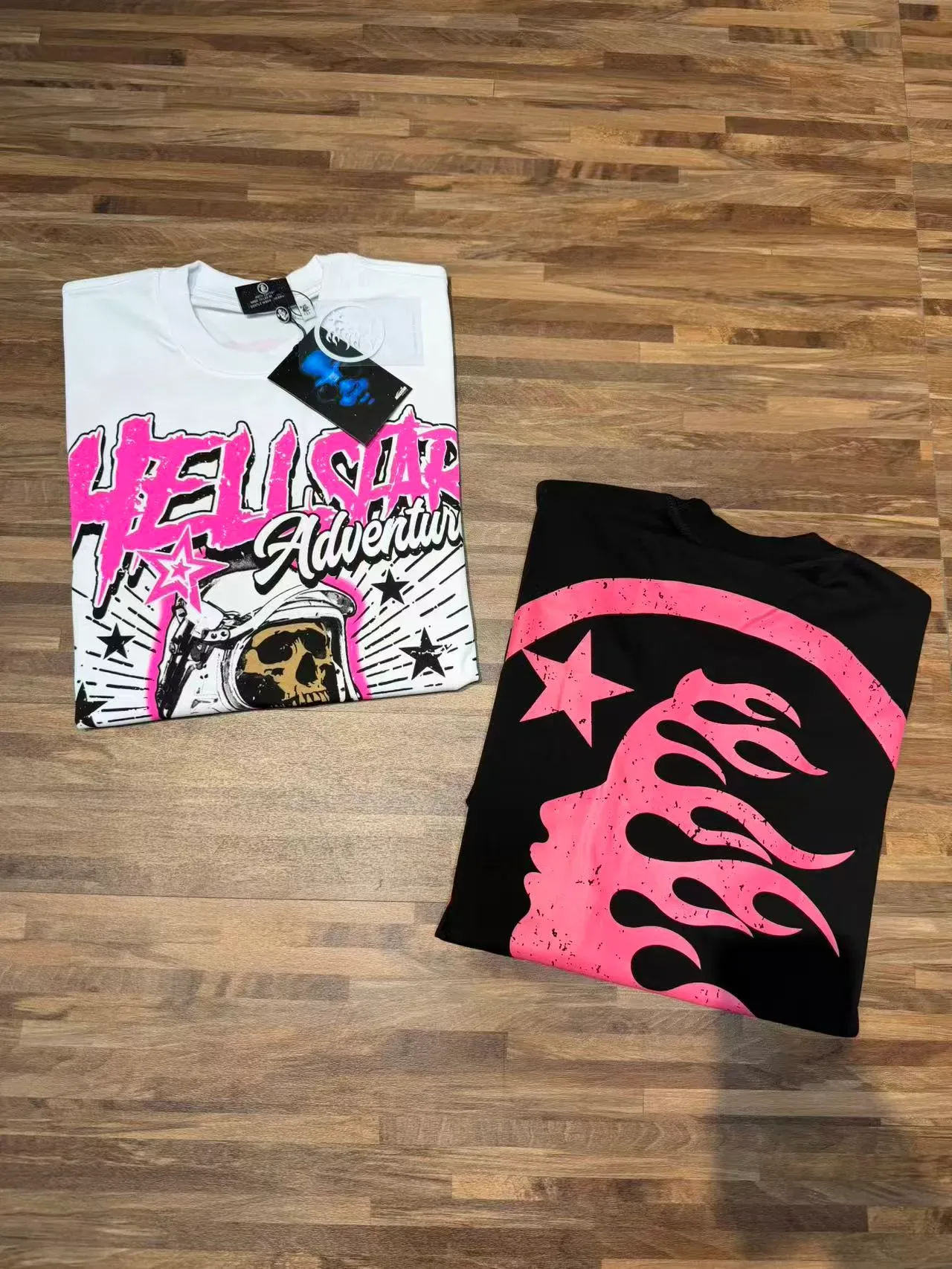 Hellstar 白粉色图案印花宽松版T恤 3