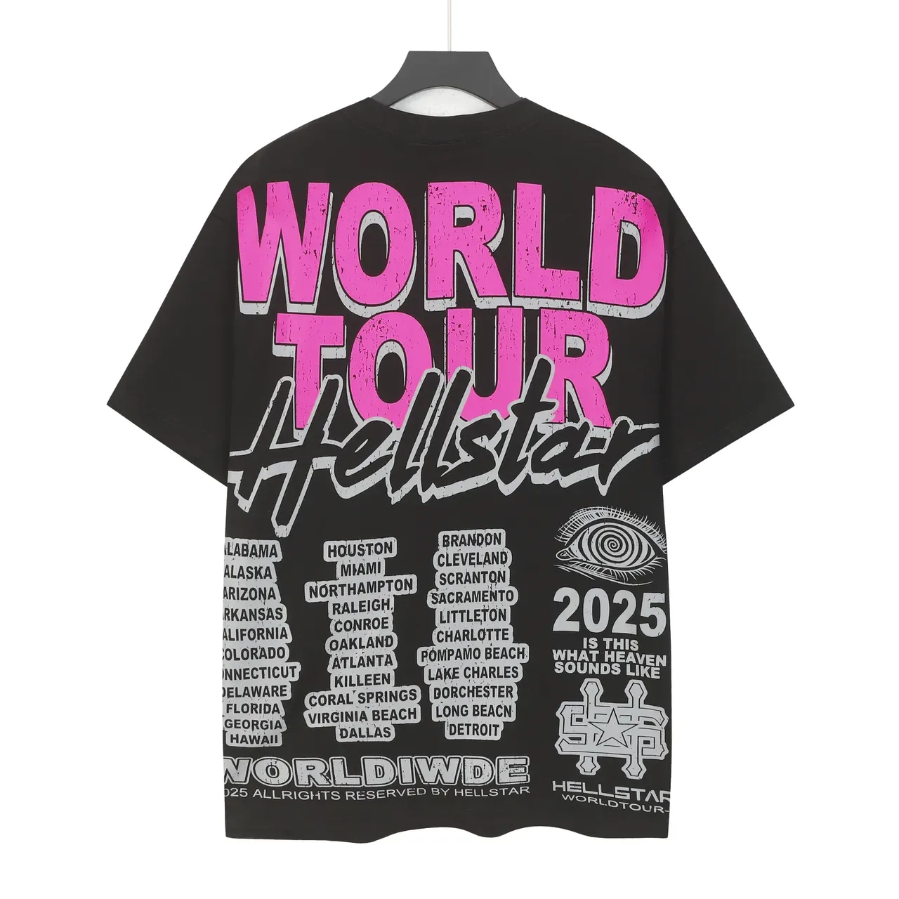 Camiseta oversized gráfica Hellstar World Tour 2025 4