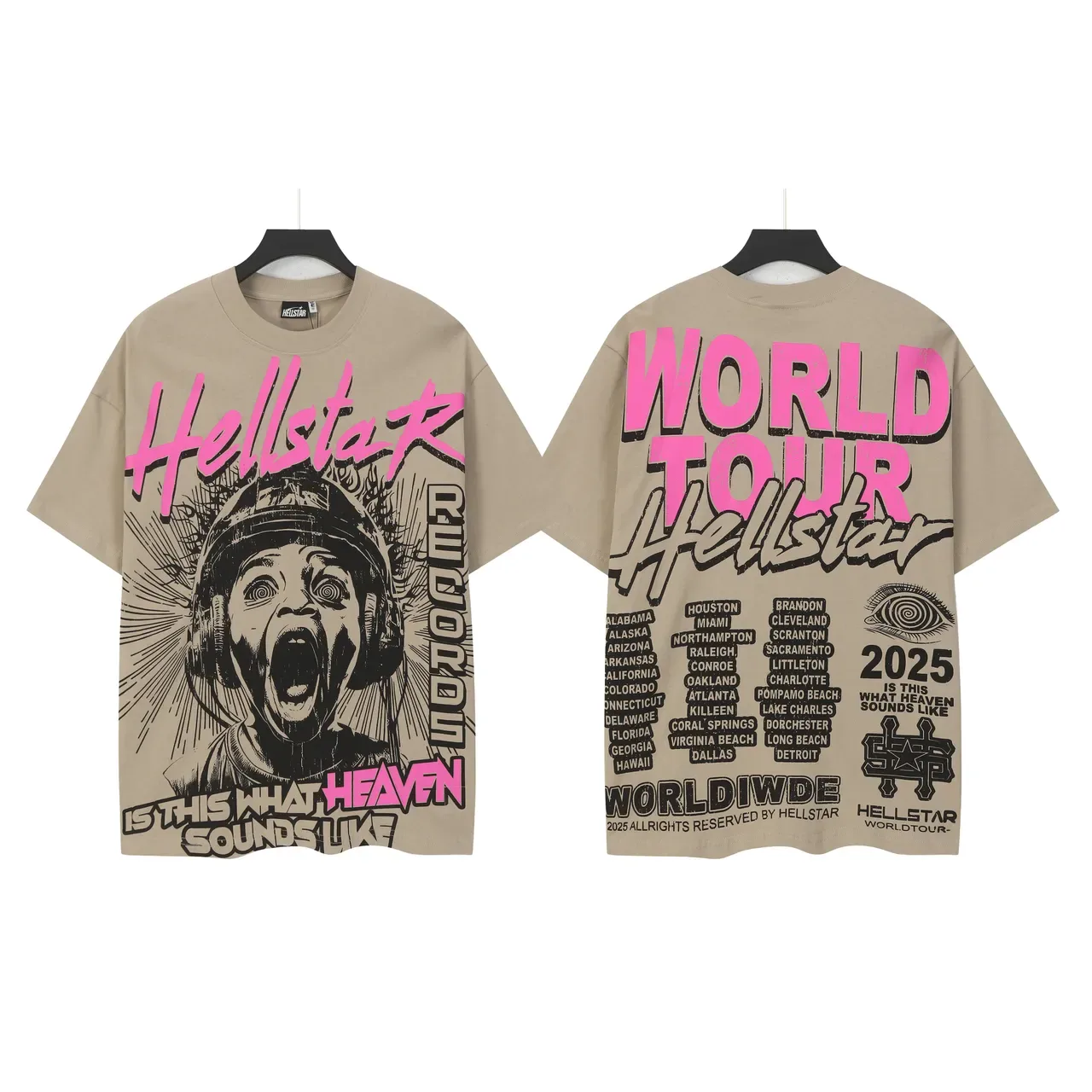 Camiseta oversized gráfica Hellstar World Tour 2025 5