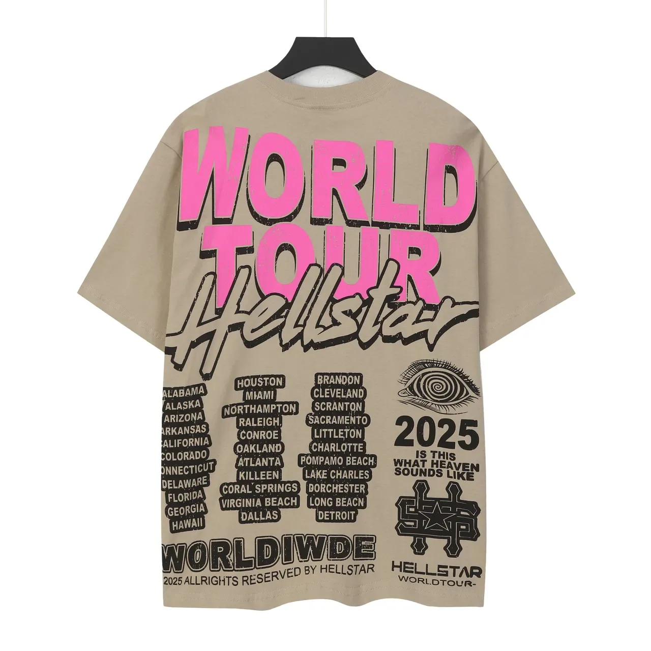 Camiseta oversized gráfica Hellstar World Tour 2025 7