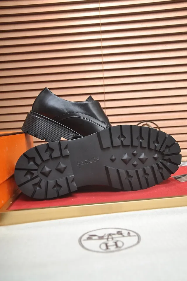 Hermès 黑色 单带 扣闭合 monk鞋 7