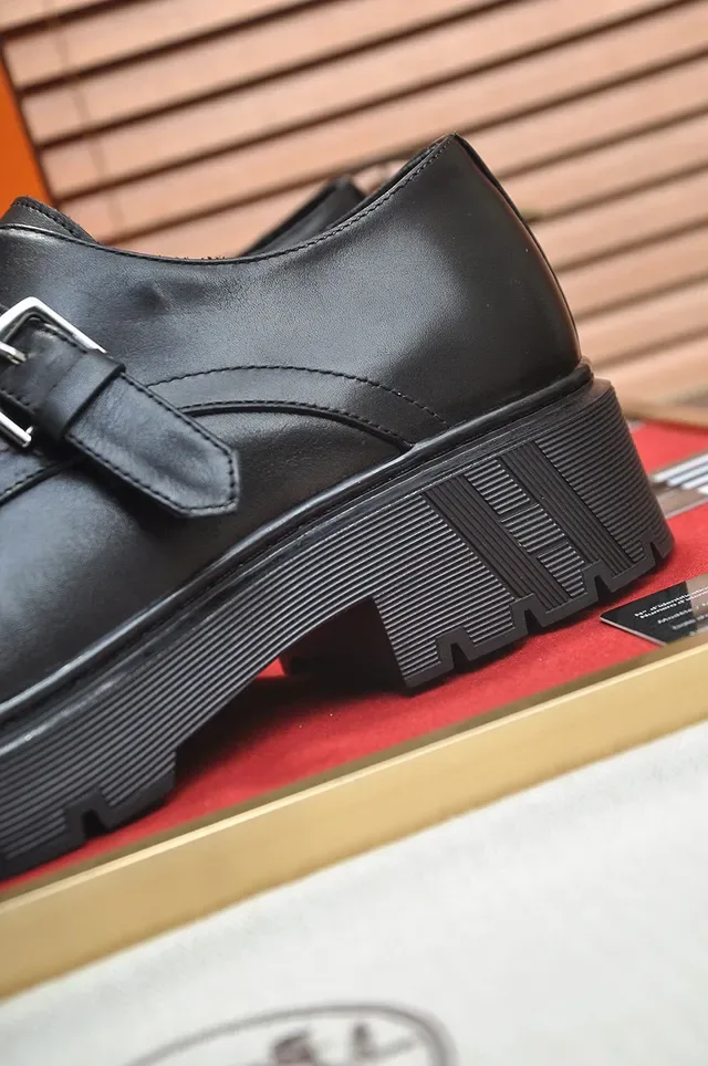 Hermès 黑色 单带 扣闭合 monk鞋 9