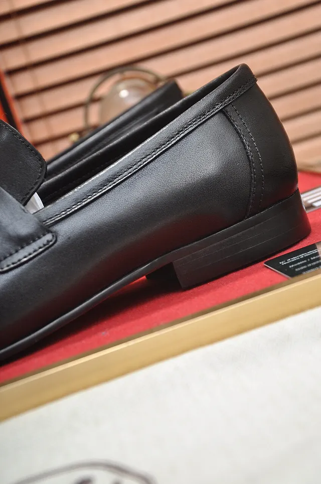 Hermès Oran Mocassins de cuero negro con mors 9