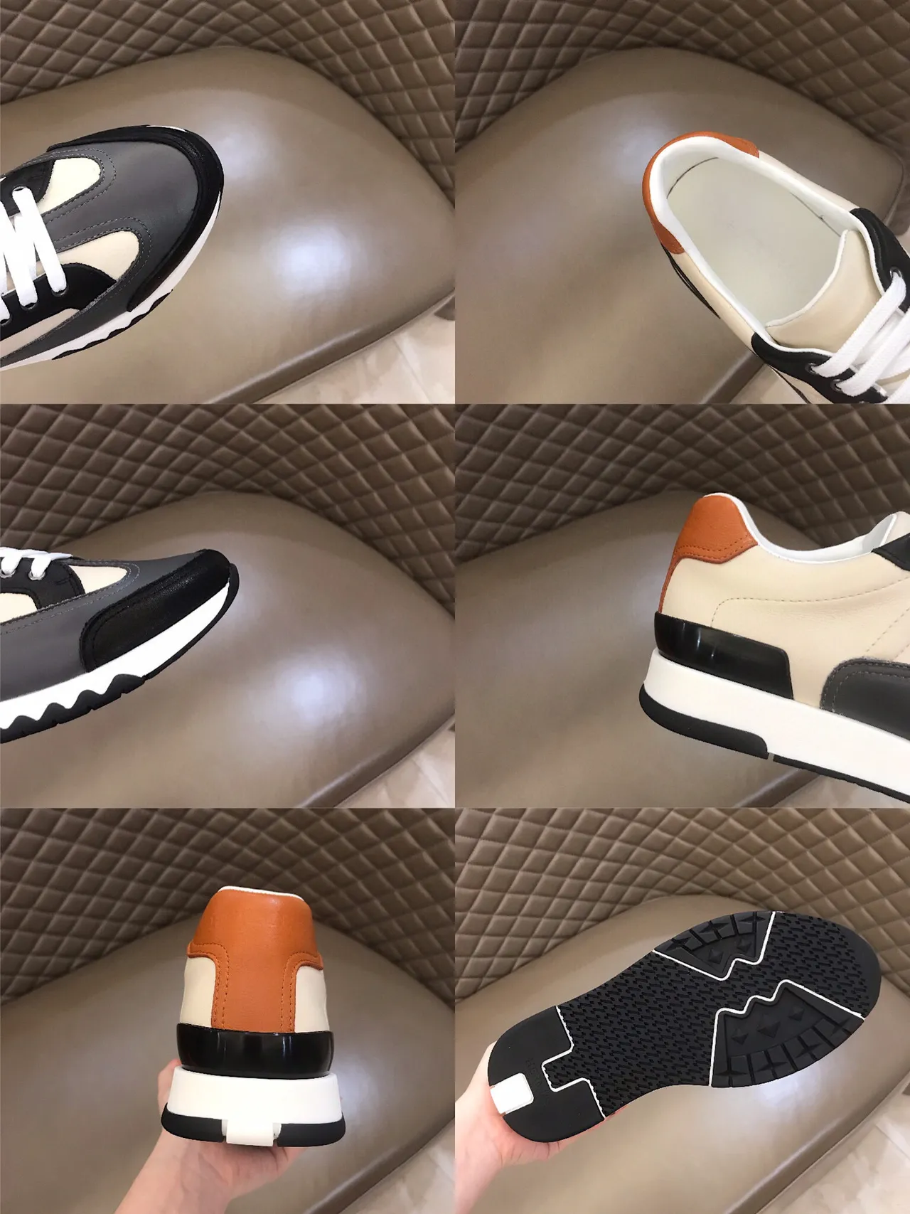 Hermès Oran sneaker beige noir marron cuir lifestyle sneakers 2