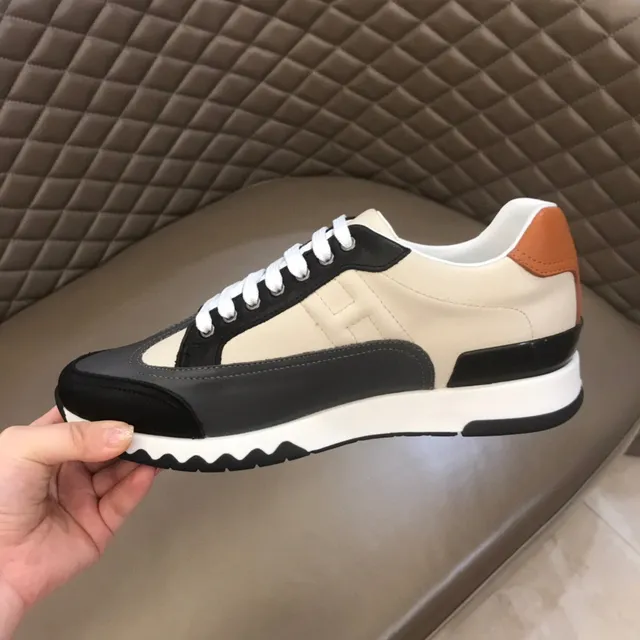 Hermès Oran sneaker beige noir marron cuir lifestyle sneakers 3