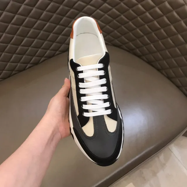 Hermès Oran sneaker beige noir marron cuir lifestyle sneakers 4