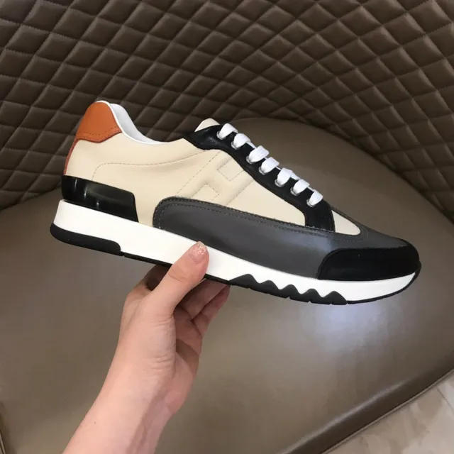Hermès Oran sneaker beige noir marron cuir lifestyle sneakers 5
