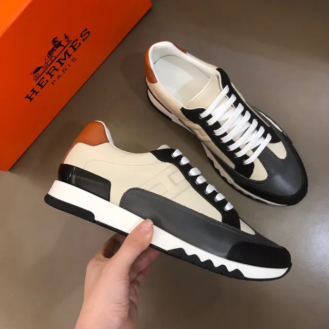 Hermès Oran sneaker beige noir marron cuir lifestyle sneakers 6