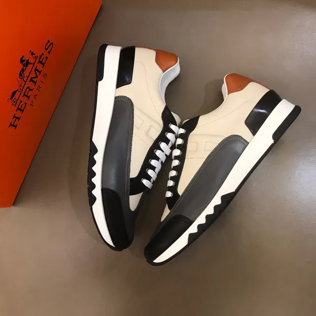 Hermès Oran sneaker beige noir marron cuir lifestyle sneakers 7