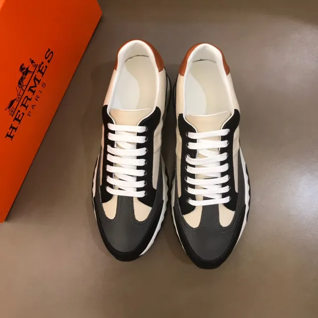 Hermès Oran sneaker beige noir marron cuir lifestyle sneakers 8