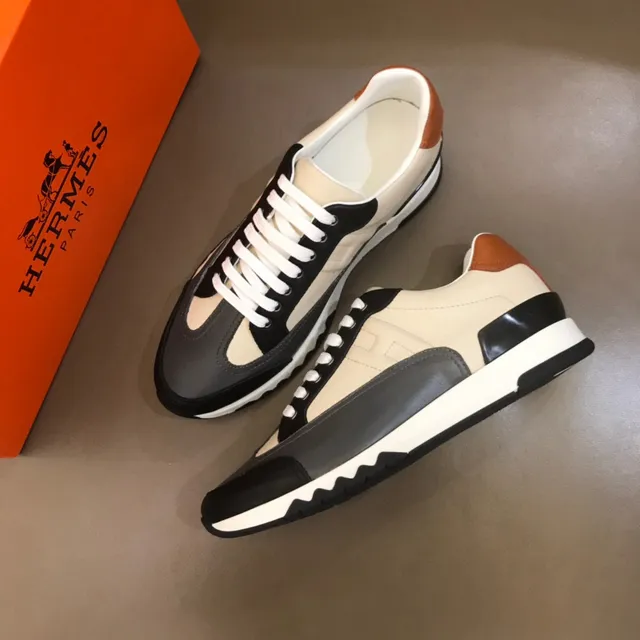 Hermès Oran sneaker beige noir marron cuir lifestyle sneakers 9