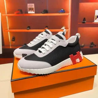 Hermès Oran Sneaker কালো, ধূসর, সাদা, লাল লাইফস্টাইল স্নিকার