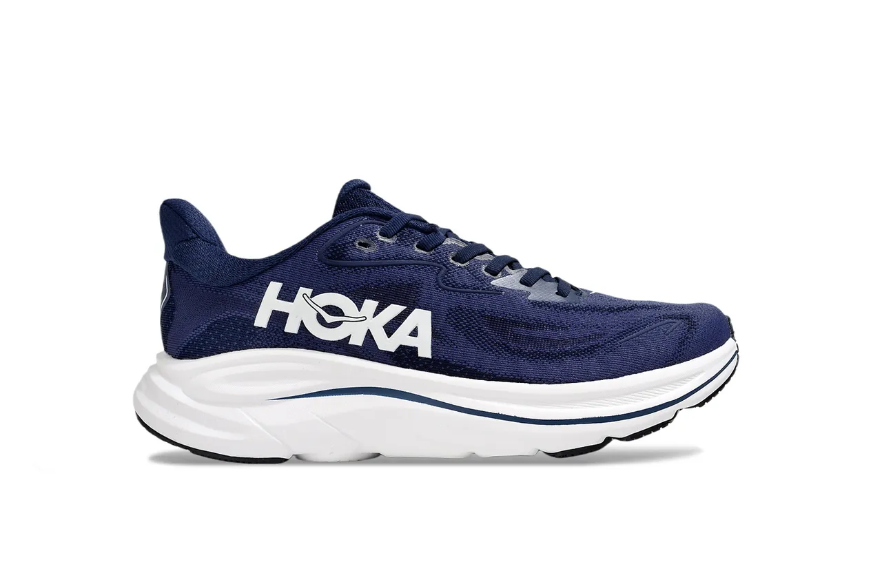 Hoka Clifton Navy and White Running Shoes 2