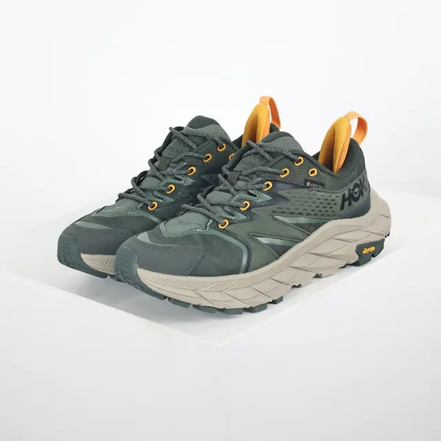 Hoka Speedgoat أخضر عسكري برتقالي مسار تقني GORE-TEX مقاوم للماء أحذية جري 2