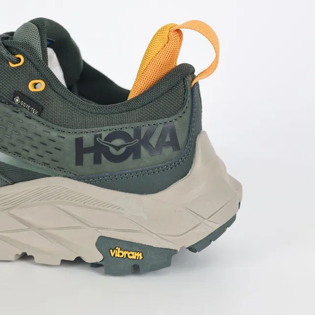 Hoka Speedgoat أخضر عسكري برتقالي مسار تقني GORE-TEX مقاوم للماء أحذية جري 4
