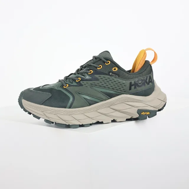 Hoka Speedgoat أخضر عسكري برتقالي مسار تقني GORE-TEX مقاوم للماء أحذية جري 9
