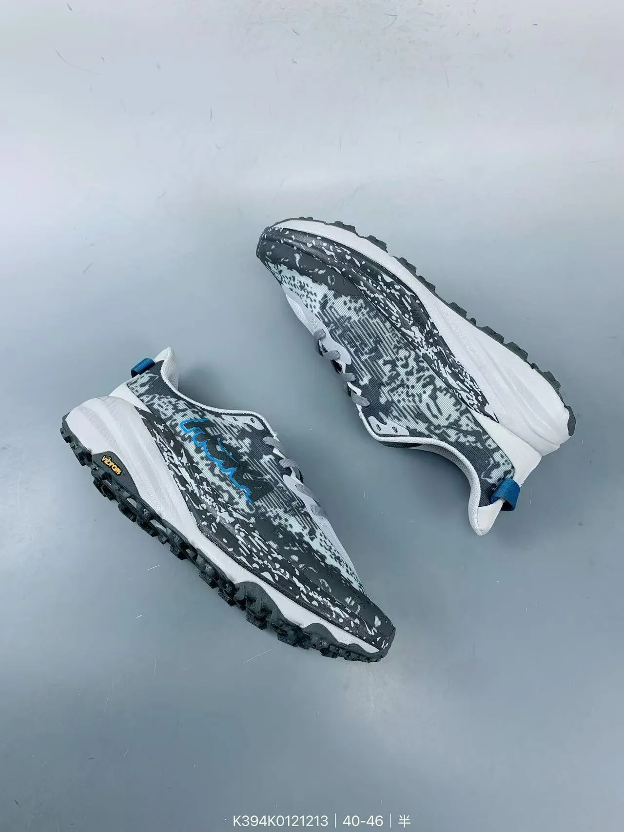 Hoka Speedgoat ডিজিটাল ক্যামো গ্রে ব্লু ট্রেল রানিং শু 4