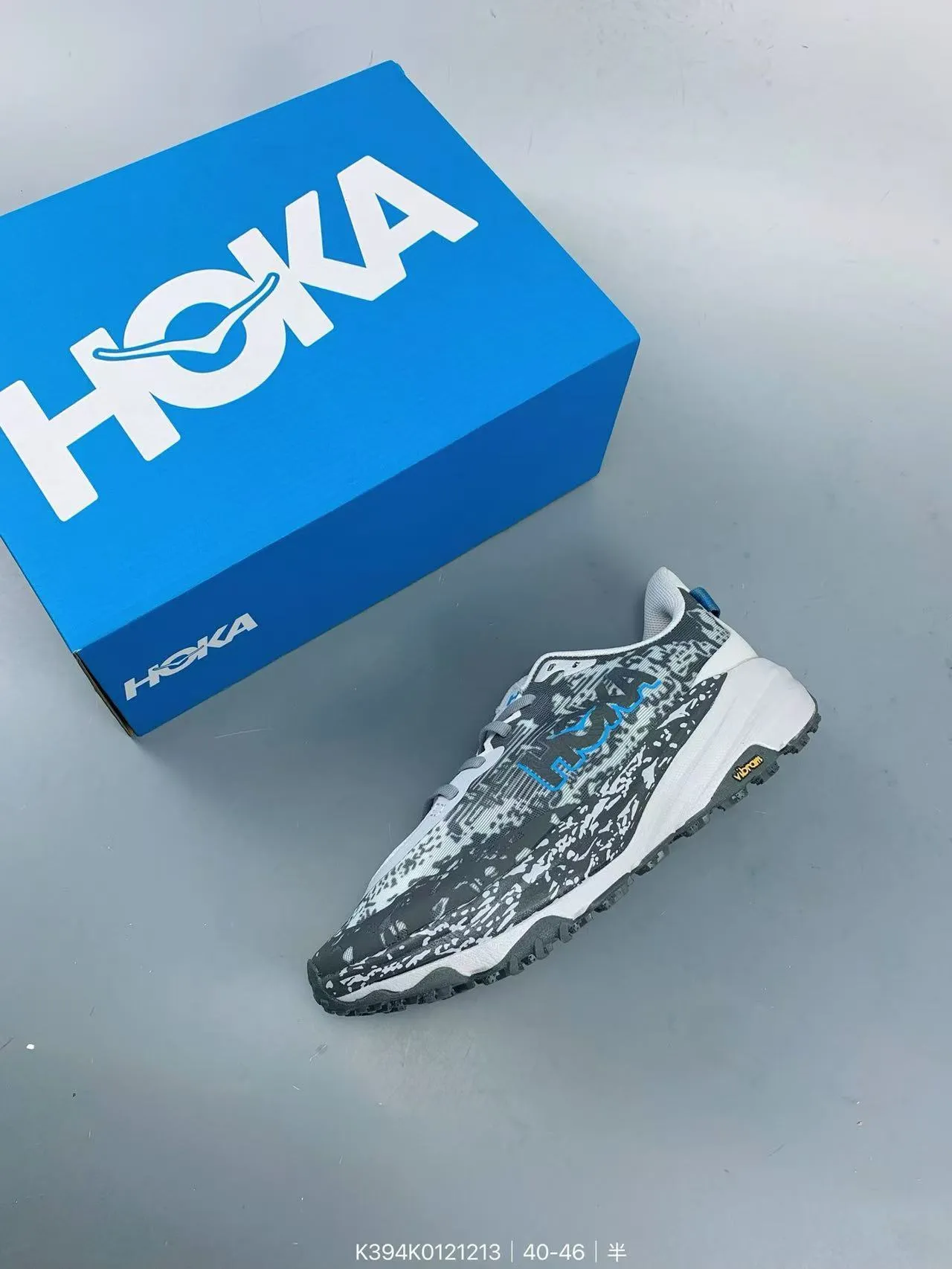 Hoka Speedgoat ডিজিটাল ক্যামো গ্রে ব্লু ট্রেল রানিং শু 7