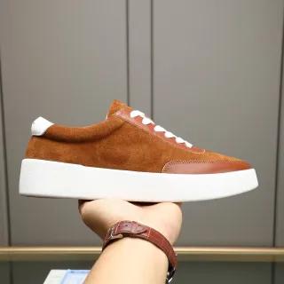 Hugo Boss Zapatillas Lifestyle Plataforma Ante y Cuero Marrón