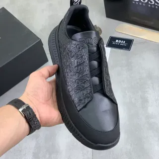 Hugo Boss Logo Embossé Sans Lacets Tout Noir Lifestyle Sneakers