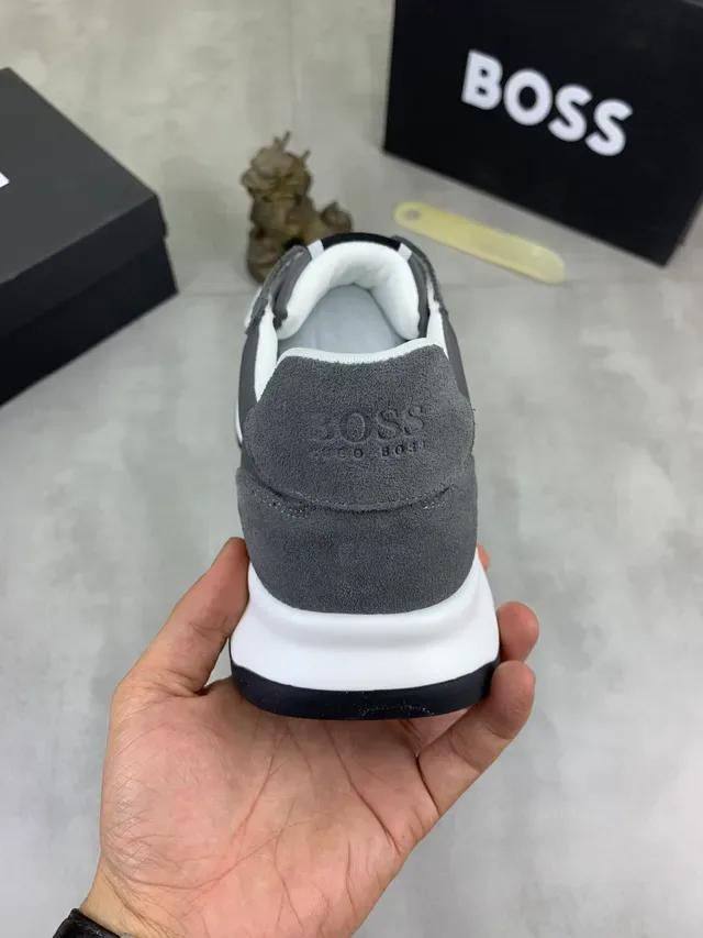 Sneaker Lifestyle Hugo Boss Gris Daim et Tissu 3