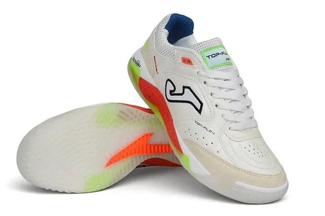 Joma Top-Flex সাদা কমলা লাইম সবুজ জীবনধারা স্নিকার 4