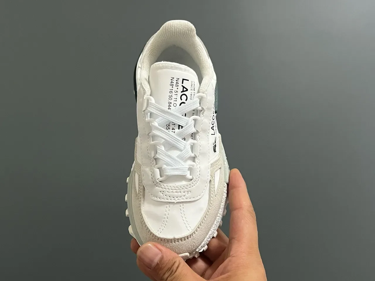 Lacoste 黑白分层鞋面纹理中底生活方式运动鞋 7