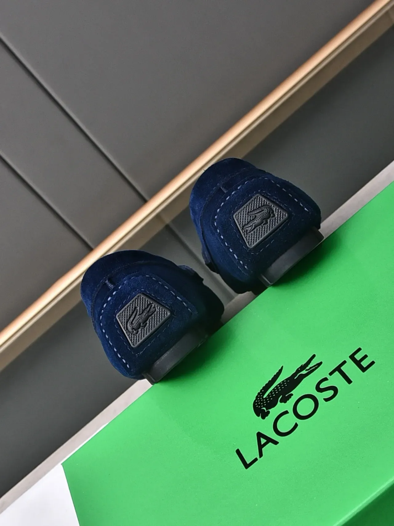 Lacoste Loafer Navy Brown Suede Upper Penny Strap Loafer 3