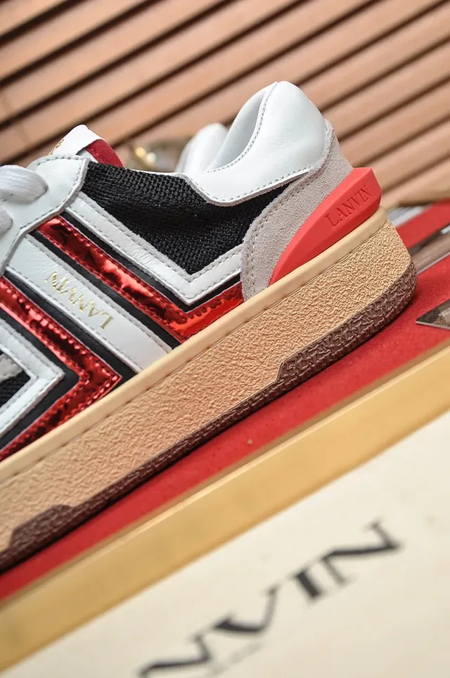 Lanvin Tênis Brancos e Cinza Low-Top Cupsole 2