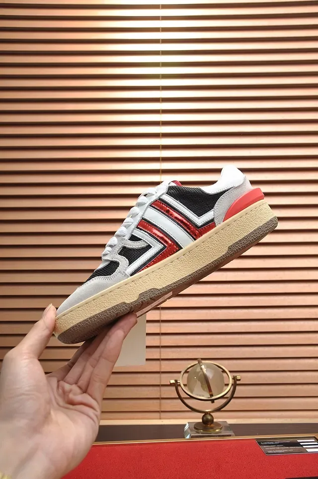 Lanvin Tênis Brancos e Cinza Low-Top Cupsole 6