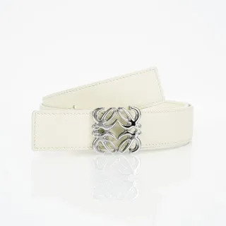 Loewe Anagram Belt Ivory Leather Belt