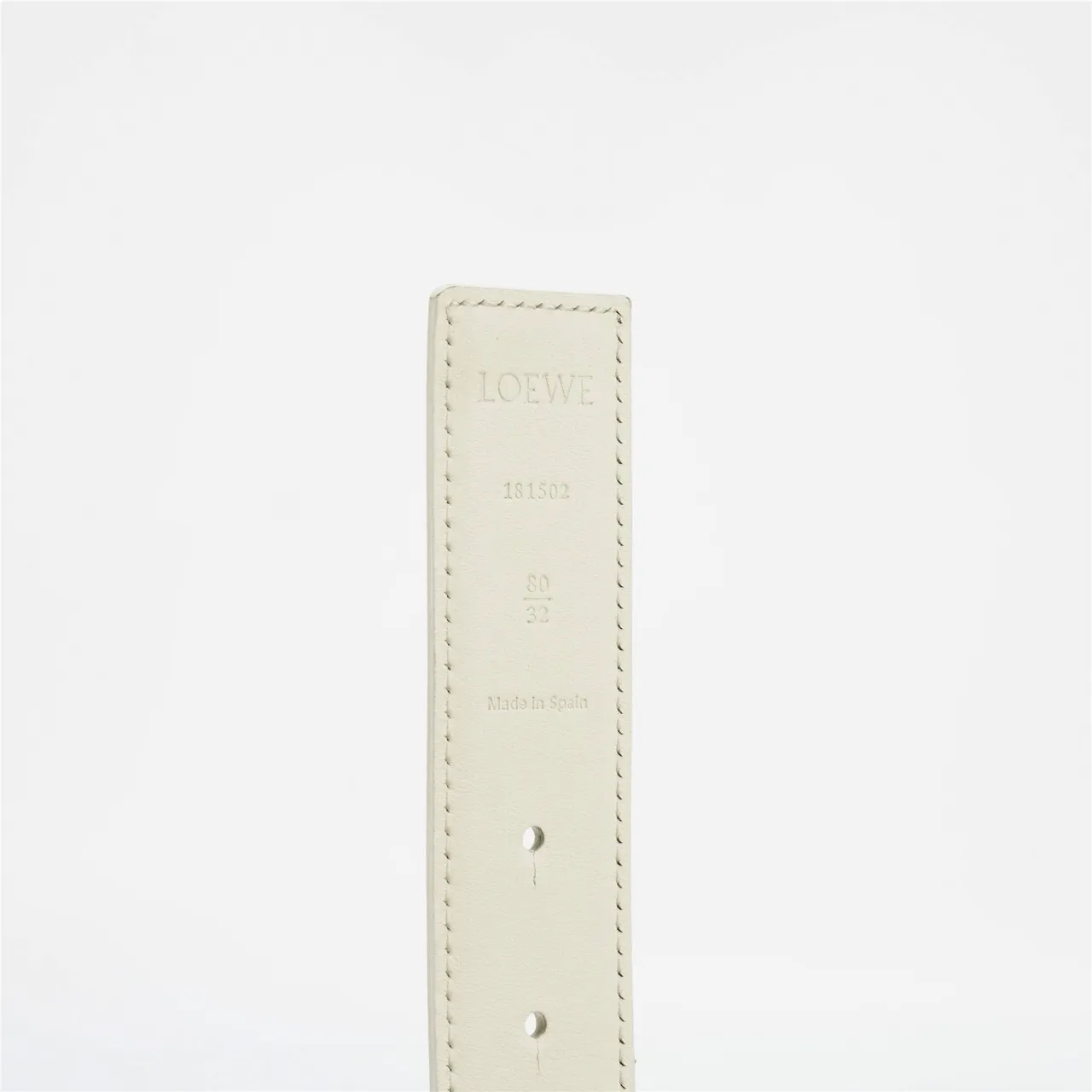 Loewe Anagram Belt Cinto de couro marfim 7
