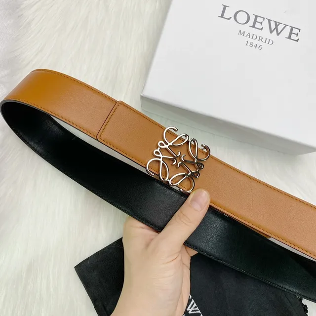 Loeve Anagram Belt Ceinture en cuir tan 2