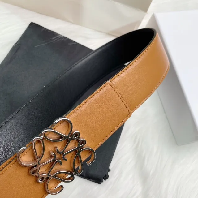Loeve Anagram Belt Ceinture en cuir tan 3