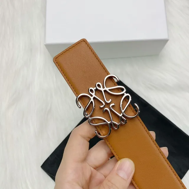 Loeve Anagram Belt Ceinture en cuir tan 4