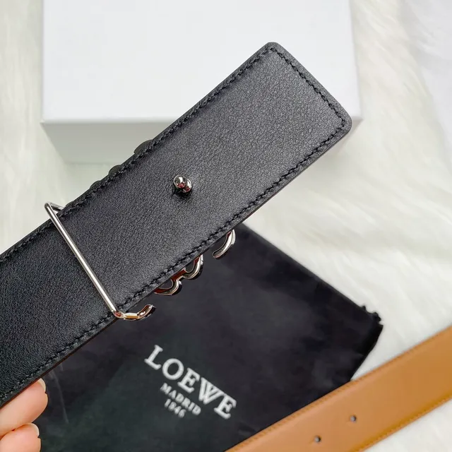 Loeve Anagram Belt Ceinture en cuir tan 6