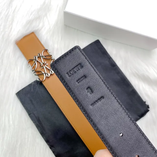 Loeve Anagram Belt Ceinture en cuir tan 8