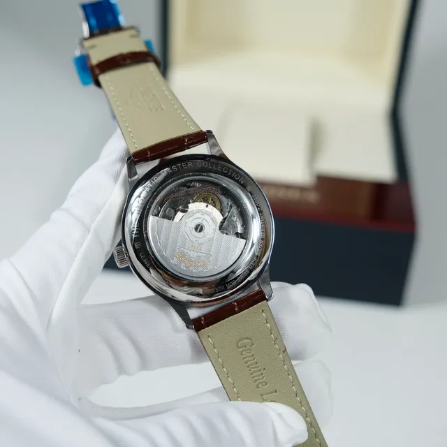 Longines भूरा सफेद क्लासिक ड्रेस रोमन अंक डायल यांत्रिक घड़ी 7