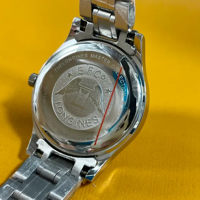 Longines Silver Blue Stainless Steel Bracelet White Guilloché Dial Quartz Watch 2