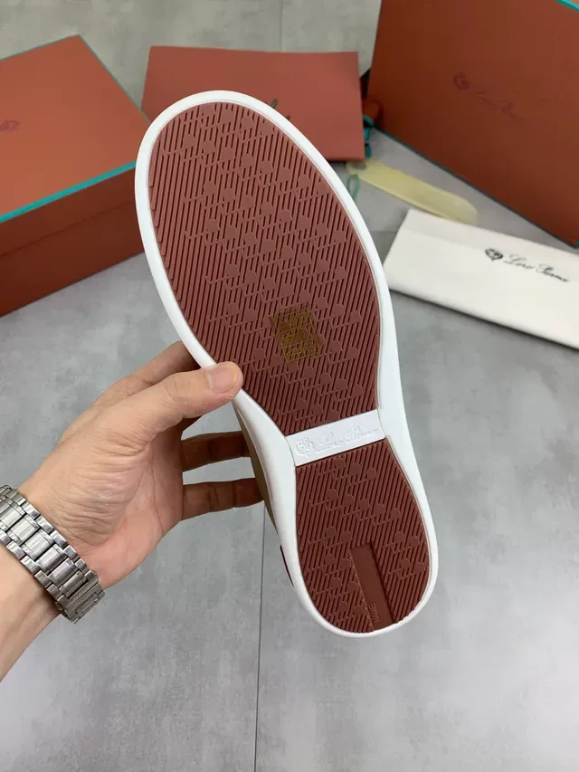 Loro Piana Slip-On Suede and Leather Beige Lifestyle Sneaker 2