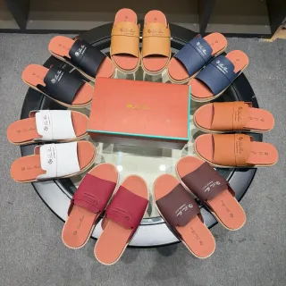 Loro Piana Summer Walk লেদার স্লিপার