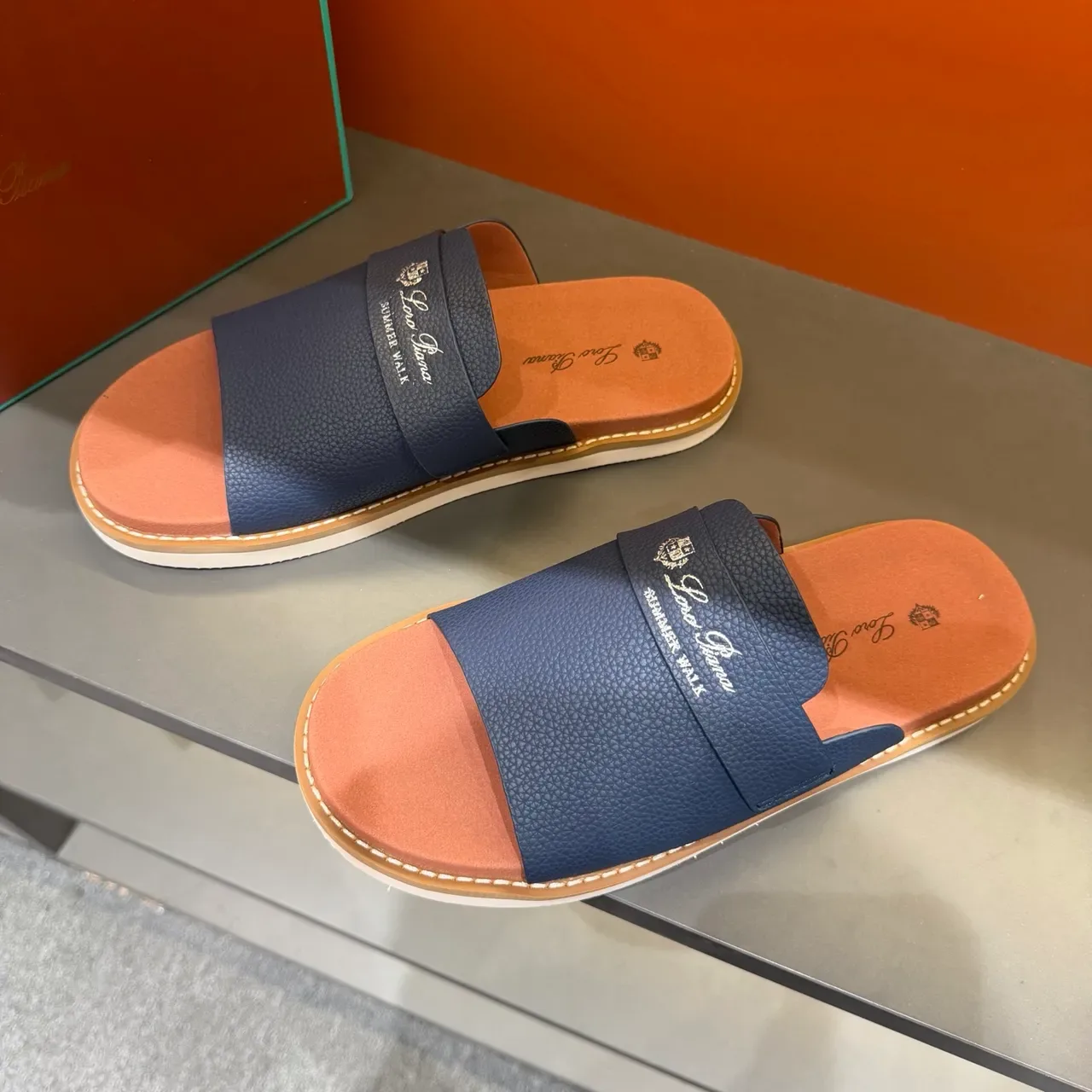 Loro Piana Summer Walk Zapatillas de Cuero 9