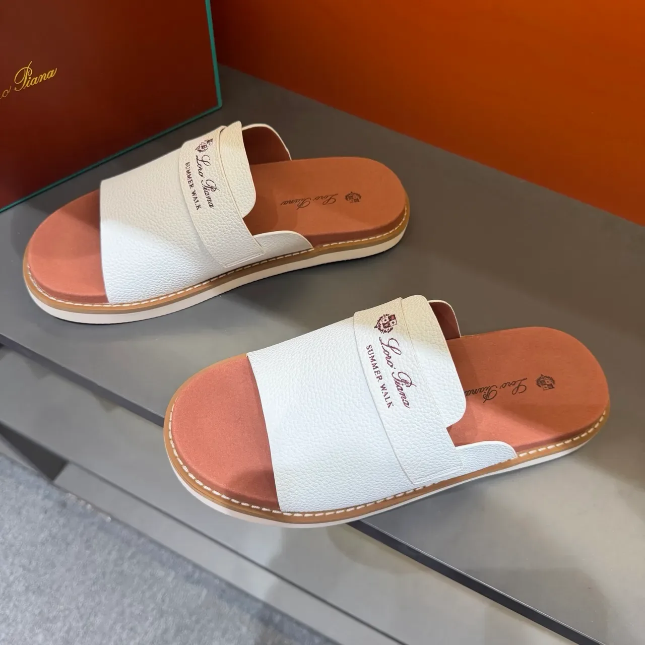 Loro Piana Summer Walk Zapatillas de Cuero 14