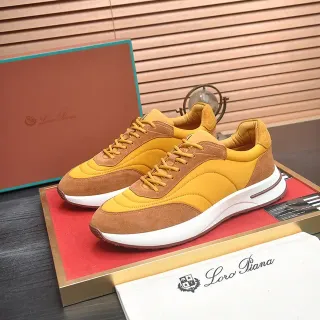 Loro Piana 黄棕麂皮生活方式运动鞋