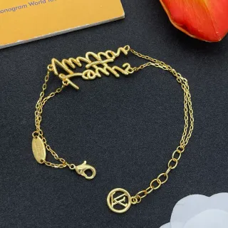 Louis Vuitton Amour سوار سلسلة بلون ذهبي