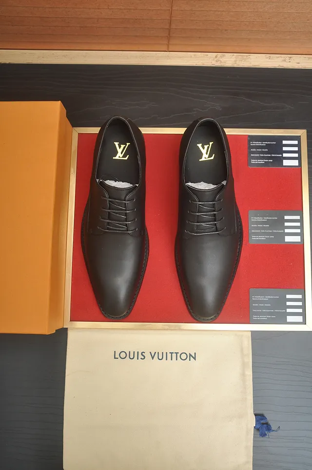 Louis Vuitton কালো ক্যাপ-টু অক্সফোর্ড জুতা 5