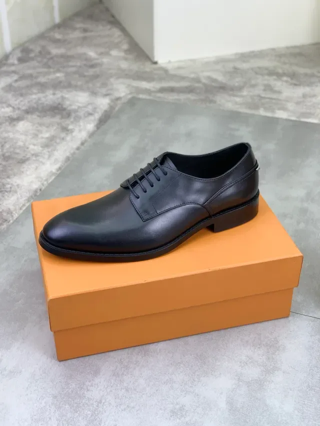 Louis Vuitton Black Cap Toe Oxford Shoes 4