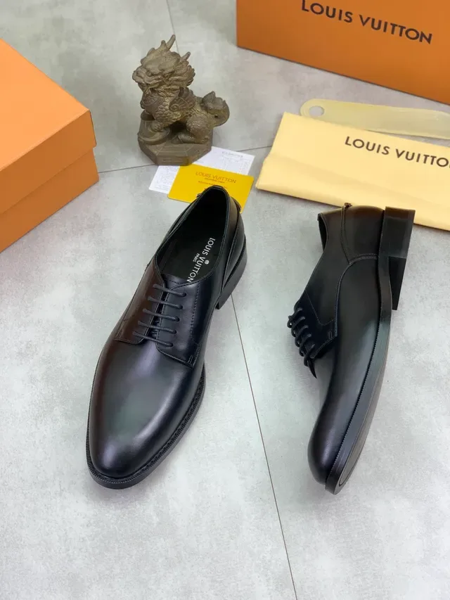 Louis Vuitton Black Cap Toe Oxford Shoes 5