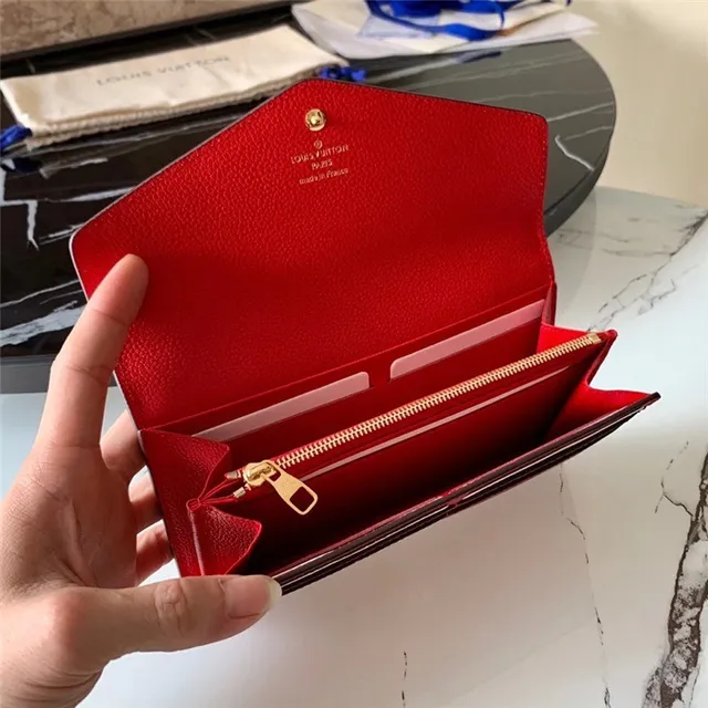 Louis Vuitton محفظة طويلة جلد أسود وذهبي نقش أحادي مونوغرام طية ظرف 14