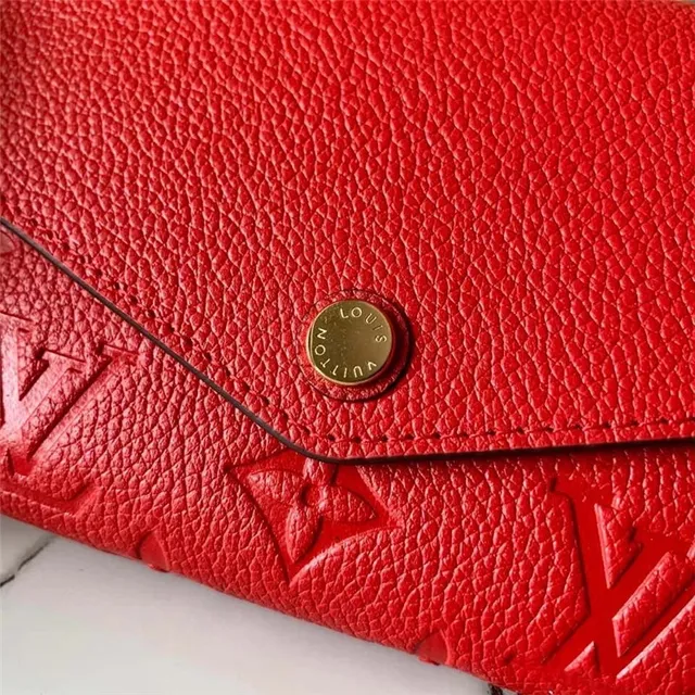 Louis Vuitton محفظة طويلة جلد أسود وذهبي نقش أحادي مونوغرام طية ظرف 15